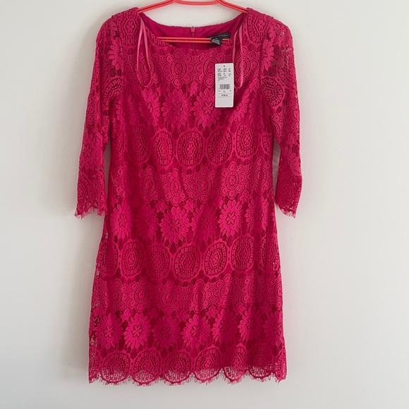 Brand New Fuschia Pink Lace dress- Size 10 - Picture 1 of 3
